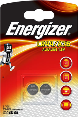 Energizer EN-623055 - Alkaline knoopcelbatterijen LR44/A76 - Tot 3 jaar houdbaar - Zilver