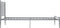 vidaXL - Bedframe - metaal - grijs - 100x200 - cm