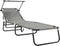 vidaXL - Vouwbaar - Ligbed - met - Luifel - Grijs - 600D - Oxford - Stof