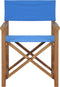 vidaXL - Regisseursstoel - massief - teakhout - blauw