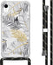 iMoshion Hoesje Geschikt voor iPhone Xr Hoesje Met Koord - iMoshion Design Hoesje met Koord - Goud / Zwart / Transparant / Glamour Botanic