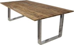 Rechthoekig tafelblad - 220x100x4 - Naturel - Teak