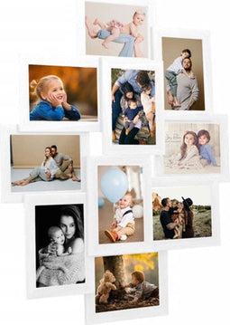 vidaXL - Fotolijst - voor - 10x(10x15 - cm) - foto - MDF - wit