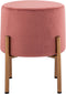 SVJ Kruk Rond - 32 x 32 x 38 cm - Polyester/Ijzer - Roze