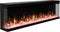 EVIQ Platina 72 inch – Elektrische sfeerhaard – Haard met Verwarming – Sfeerhaard Elektrisch geschikt voor Cinewall – 3 Zijdige Sfeerhaarden – Elektrische Kachel Sfeerhaard –182x44x20cm – Zwart