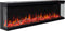 EVIQ Platina 72 inch – Elektrische sfeerhaard – Haard met Verwarming – Sfeerhaard Elektrisch geschikt voor Cinewall – 3 Zijdige Sfeerhaarden – Elektrische Kachel Sfeerhaard –182x44x20cm – Zwart