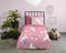 All-in One Lazy Kinderdekbed Unicorn - Dekbed met vaste overtrek - 140 x 200 cm - Roze