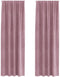vidaXL - Blackout - Gordijnen - met - Top - Tape - 2 - stuks - Donkerroze - Fluweel