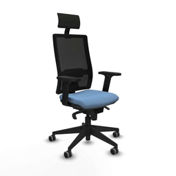 Bureaustoel met hoofdsteun Piqueras y Crespo 2D066G1 Hemelsblauw