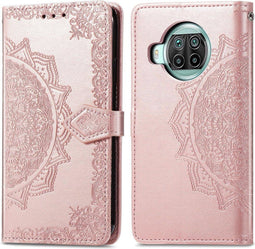 iMoshion Hoesje Geschikt voor Xiaomi Mi 10T Lite Hoesje Met Pasjeshouder - iMoshion Mandala Bookcase - Rosé Goud