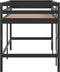 vidaXL - Kinderhoogslaper - met - ladder - 80x200 - cm - massief - grenenhout - zwart