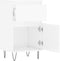 vidaXL - Dressoir - 40x35x70 - cm - bewerkt - hout - hoogglans - wit