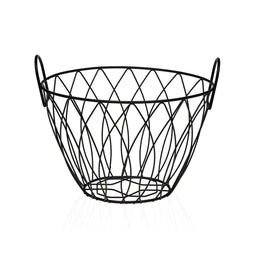 Fruitschaal Versa Zwart Metaal Staal 19,5 X 21,5 X 28,5 CM