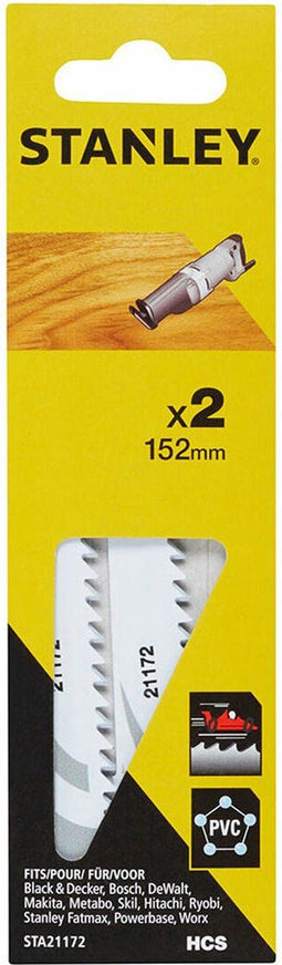 Stanley STA21172-XJ - Reciprozaagblad - Hout/Kunststof 152mm - Universeel