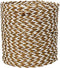 Mandenset - raffia/zeegras - naturel/wit - set van 3
