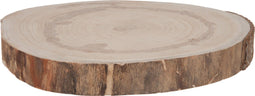 J-Line decoratief schors Paulownia - schijf - hout - naturel - large