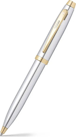Sheaffer balpen - 100 E9340 - Bright chrome gold tone - SF-E2934051