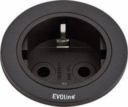 EVOline 159280000900 Inbouwstekkerdoos 1-voudig Zwart 1 stuk(s)