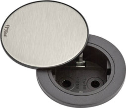 EVOline 159280003900 Inbouwstekkerdoos 1-voudig RVS, Zwart 1 stuk(s)