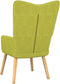 vidaXL Relaxstoel met voetenbank stof groen