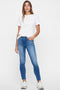 Noisy May NMKIMMY NW Ankle Jeans - Skinny fit - Ritsdetails bij de enkels - Maat 28