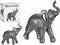 Olifant Zilver Hars Zilver (28 x 11 x 28 cm)