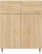 vidaXL - Dressoir - 69,5x34x90 - cm - bewerkt - hout - sonoma - eikenkleurig