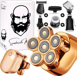 6-in-1 Scheerapparaat Mannen – Trimmer - Sansbeauté® SkullSharp V1 | 6 HEAD - Nat & Droog - Face
