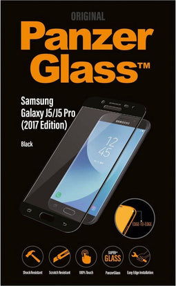 PanzerGlass Gehard Glas Screenprotector Geschikt voor Samsung Galaxy J5 (2017) - Zwart