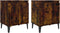 vidaXL - Nachtkastjes - met - metalen - poten - 40x30x50 - cm - gerookt - eikenkleurig