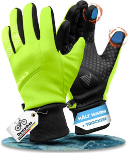 MIVELO VELORIDER - Fietshandschoenen - Wind- en Waterdicht - Geel - Maat L