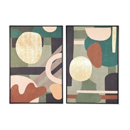 Schilderij DKD Home Decor Abstract Modern (83 x 4,5 x 122,5 cm) (83 x 4,5 x 123 cm) (2 Stuks)