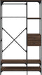 vidaXL - Kledingkast - met - lades - 100x40x180 - cm - bewerkt - hout - bruineiken