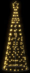 vidaXL - LED-kerstboom - 200 - LEDs - warm - wit - 182 - cm