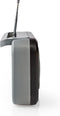 FM-Radio - Draagbaar Model - AM / FM - Batterij Gevoed / Netvoeding - Analoog - 1.8 W - Zwart-Wit Scherm - Koptelefoonoutput - Handgreep - Grijs / Zwart