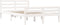 vidaXL - Bedframe - massief - hout - wit - 120x190 - cm