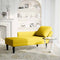 vidaXL - Chaise - longue - met - kussen - en - rechterarmleuning - fluweel - geel