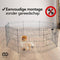 Brixy Puppyren - Hondenren - 8 Panelen - 60 x 60 CM - 480 CM Omtrek - Opvouwbaar - Met Deur - Zwart