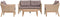 LARISSA LOUNGE SET – NATURAL WIT/BRUIN/ ACACIA LICHT TEAK LOOK / ROYAL TAUPE
