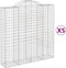 vidaXL - Schanskorven - 5 - st - gewelfd - 200x50x200/220 - cm - ijzer