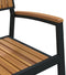 vidaXL - Tuinstoelen - 2 - stuks - Stapelbaar - Zwart - Massief - Acacia - & - Metaal