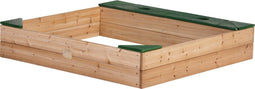 AXI Amy Houten Zandbak in Bruin/Groen - Incl. Beschermhoes, Opbergruimte en Zitbankjes - FSC hout - 115x115cm