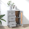 vidaXL - Dressoir - 69,5x34x90 - cm - bewerkt - hout - grijs - sonoma - eikenkleurig