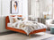 FLAYAT - Tweepersoonsbed - Oranje - 140 x 200 cm - Fluweel