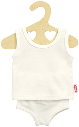 Poppenonderbroek en -hemd Wit, 20-25 cm