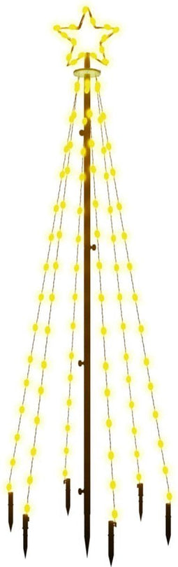 vidaXL - Kerstboom - met - grondpin - 108 - LED's - warmwit - 180 - cm