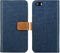 iMoshion Hoesje Geschikt voor iPhone SE (2016) / 5 / 5s Hoesje Met Pasjeshouder - iMoshion Luxe Canvas Bookcase - Donkerblauw