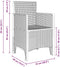 vidaXL - Tuinmeubelen - met - kussens - 2 - stuks - Bruin - Poly - Riet