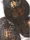 GOOD&MOJO Hanglamp Tanami - Rotan Zwart - 3L - Modern - Hanglampen Eetkamer, Slaapkamer, Woonkamer