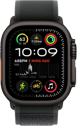 Apple Watch Ultra 2 - GPS + Cellular - 49mm Titanium - Zwart Trail Loop S/M (1 stuk)